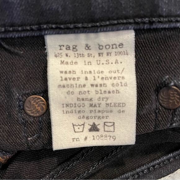 RAG BONE SEXY BOHO SKINNY LEGGING JEGGINGS JEANS DARK MIDNIGHT BLUE SIZE 30 - Picture 8 of 10